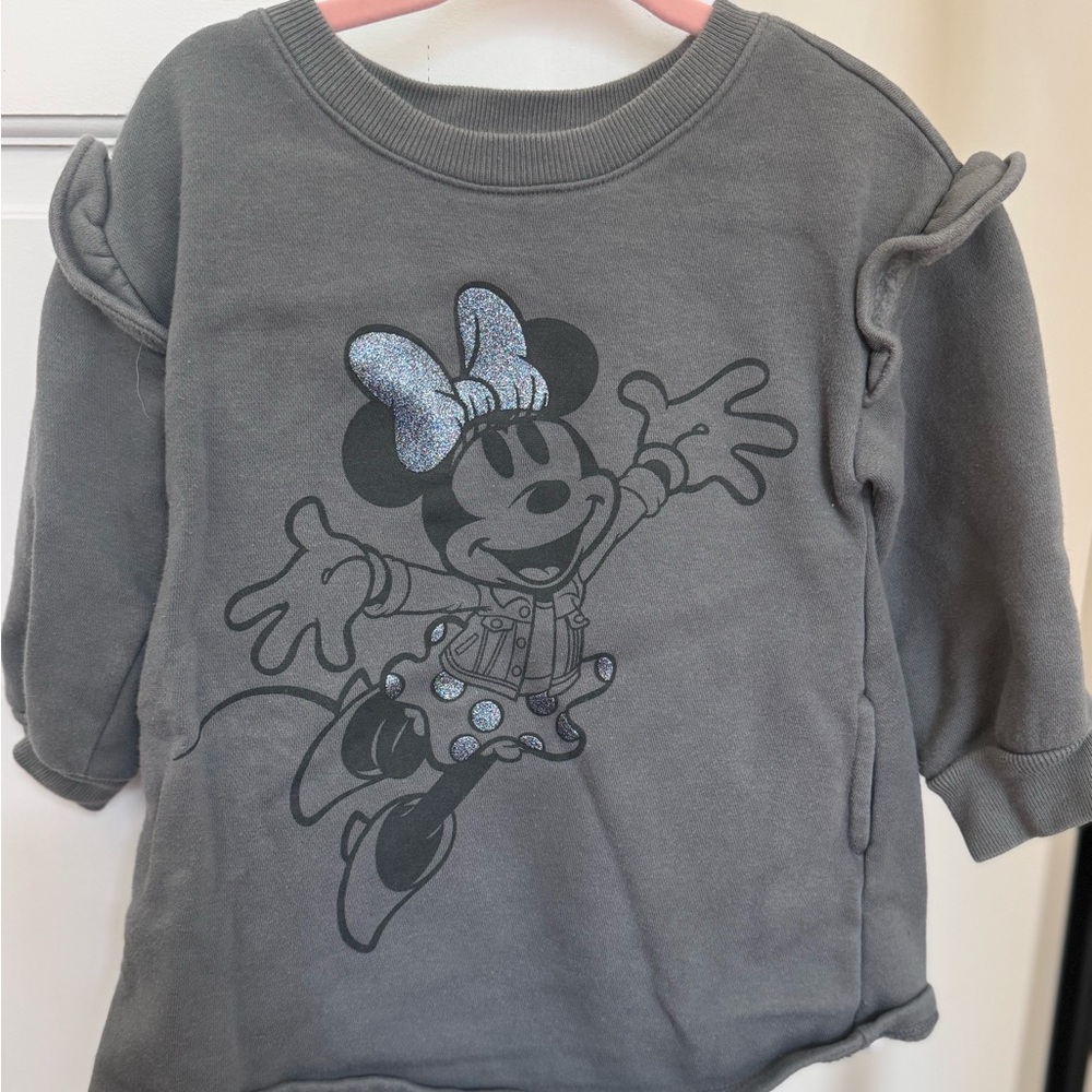 Gap Disney Minnie Mouse Sweatshirt Dress, Size 18-24 months